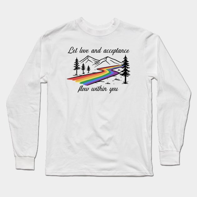 Rainbow River Long Sleeve T-Shirt by SommersethArt